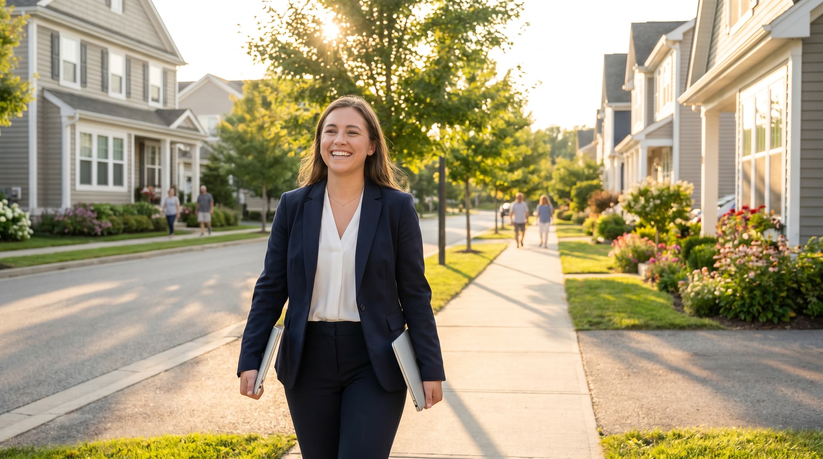 WaveSpark rep working a neighborhood